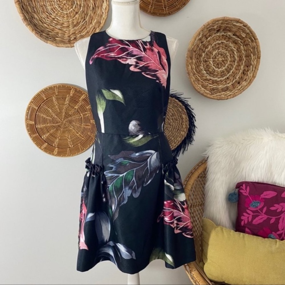 Ted Baker Floral Sleeveless Fit & Flare Mini Dress